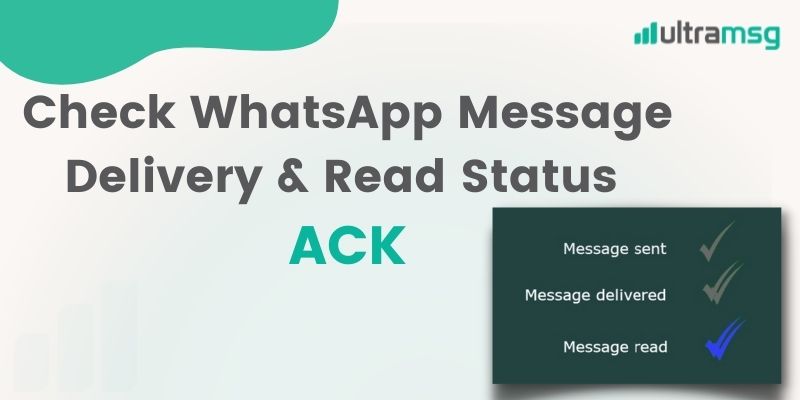 WhatsApp Mesaj Teslimini ve Okuma Durumunu Kontrol Edin | ACK - ultramsg