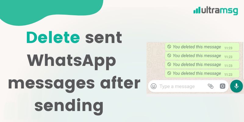 Delete sent WhatsApp messages after sending-using whatsapp api